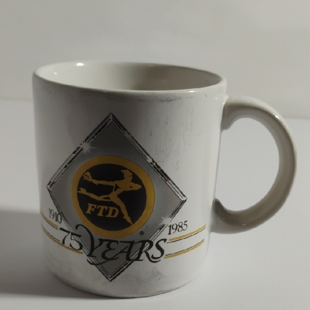 FTD 75 Years Commemorative White Mug